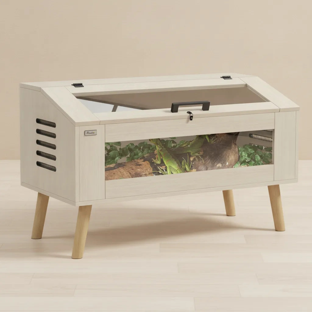 Terrarium Chêne 100x50x60cm pour Reptiles et Rongeurs