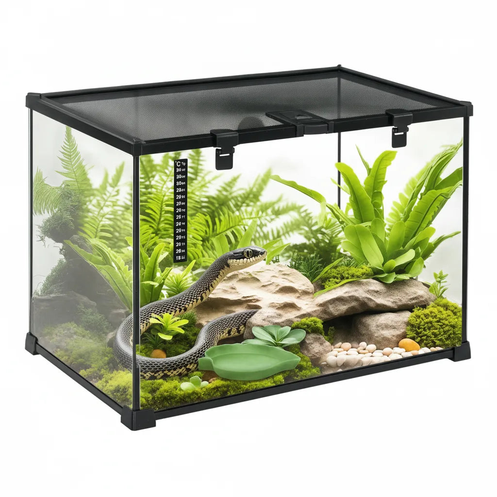Boîte d'Élevage Reptiles PawHut avec Thermomètre
