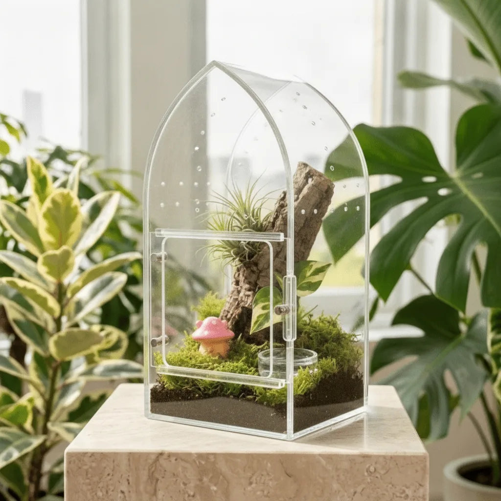 Terrarium Acrylique Transparent pour Reptiles et Insectes