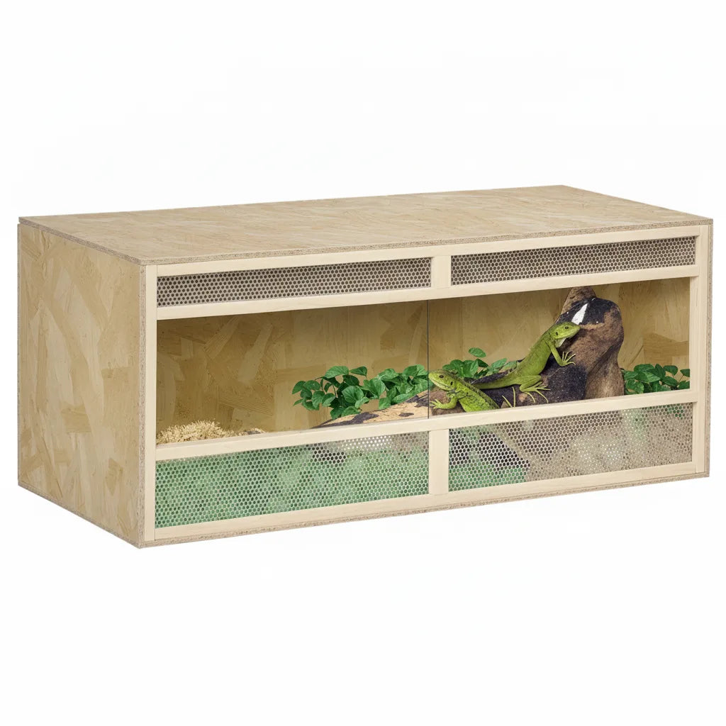 Terrarium Bois OSB 120cm PawHut pour Reptiles