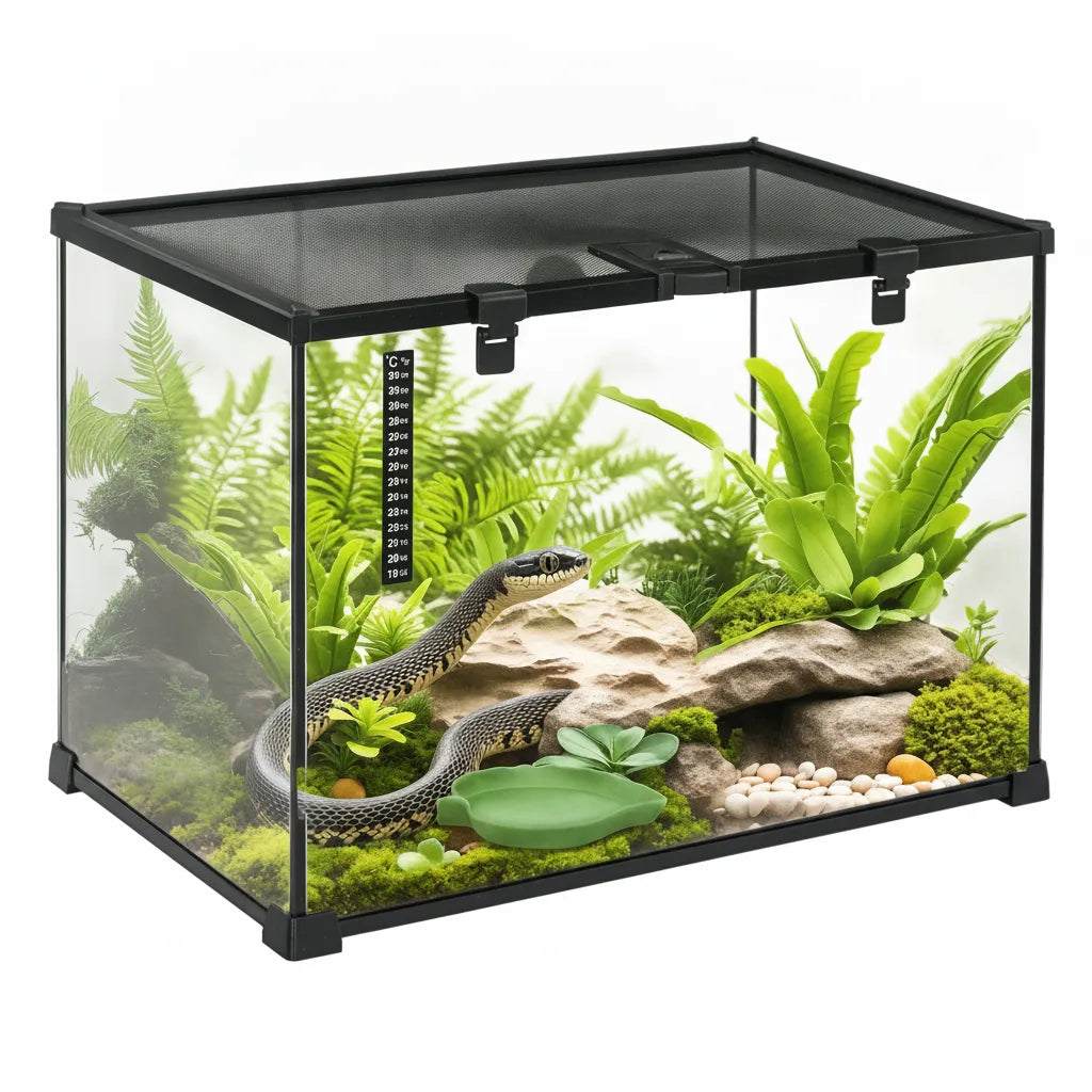 Boîte d'Élevage Reptiles PawHut avec Thermomètre