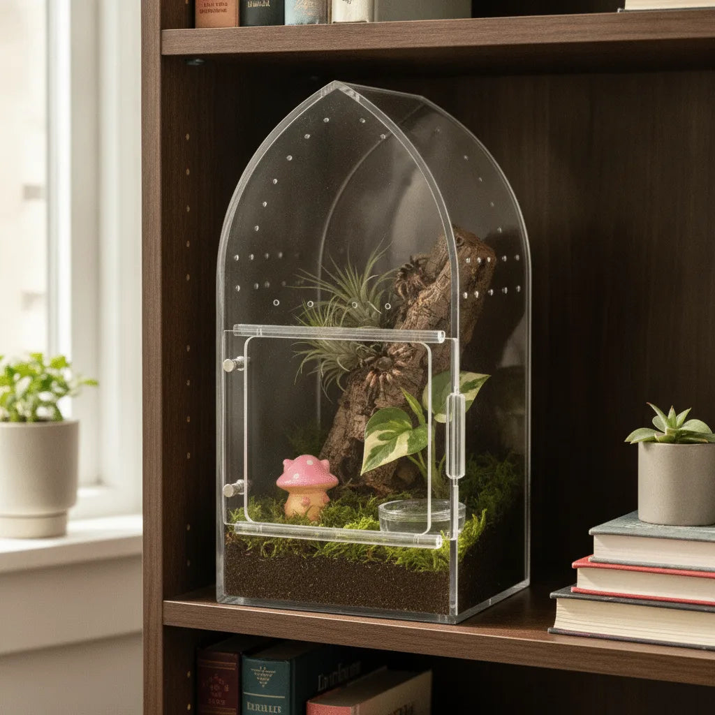 Terrarium Acrylique Transparent pour Reptiles et Insectes
