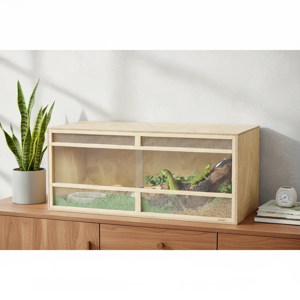 Terrarium Bois OSB 120cm PawHut pour Reptiles