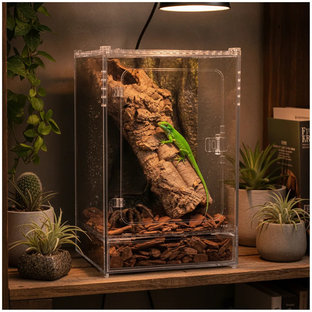 Terrarium Acrylique Transparent pour Reptiles et Insectes