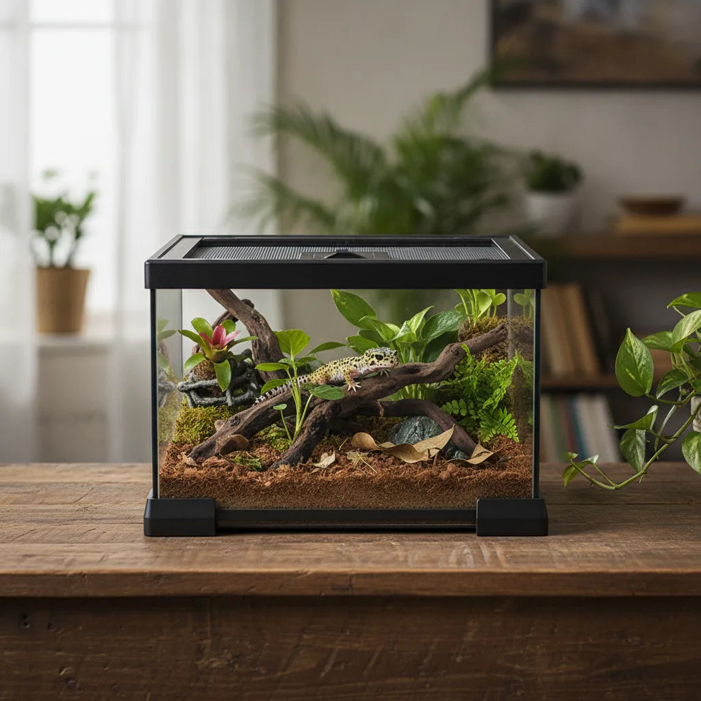Terrarium Magnétique Verre Forêt Tropicale Reptiles