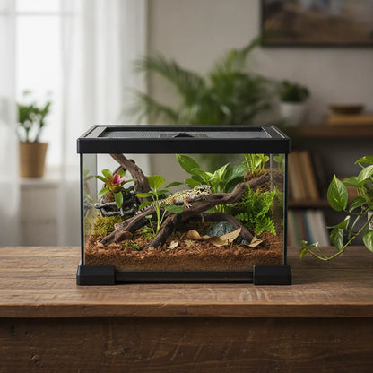 Terrarium Magnétique Verre Forêt Tropicale Reptiles