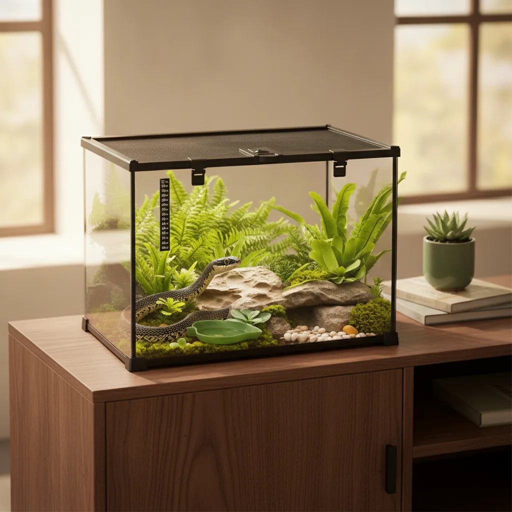 Boîte d'Élevage Reptiles PawHut avec Thermomètre