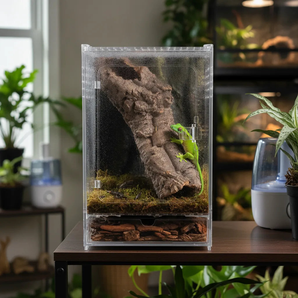 Terrarium Acrylique Transparent pour Reptiles et Insectes