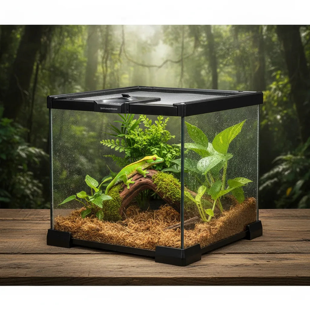 Terrarium Magnétique Verre Forêt Tropicale Reptiles