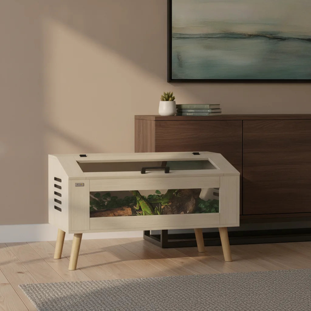 Terrarium Chêne 100x50x60cm pour Reptiles et Rongeurs