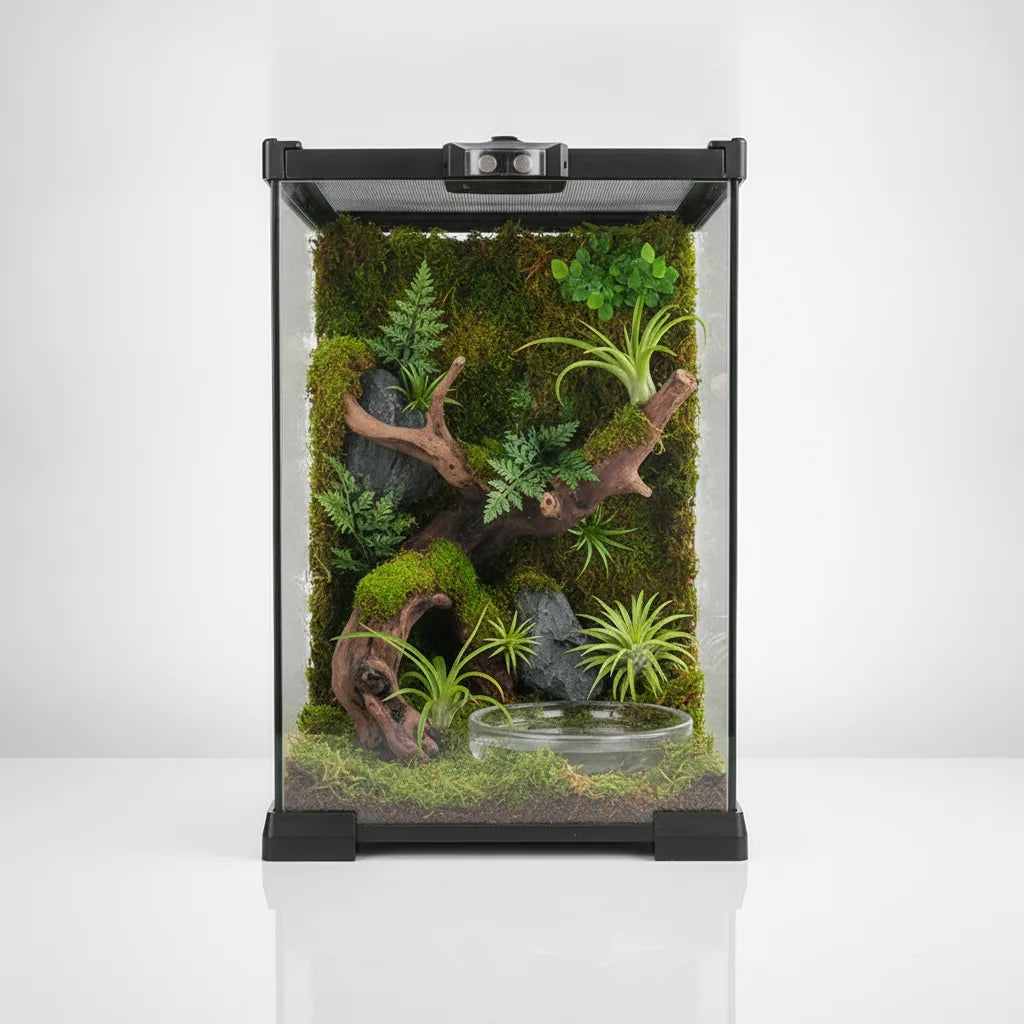 Terrarium Magnétique Verre Forêt Tropicale Reptiles