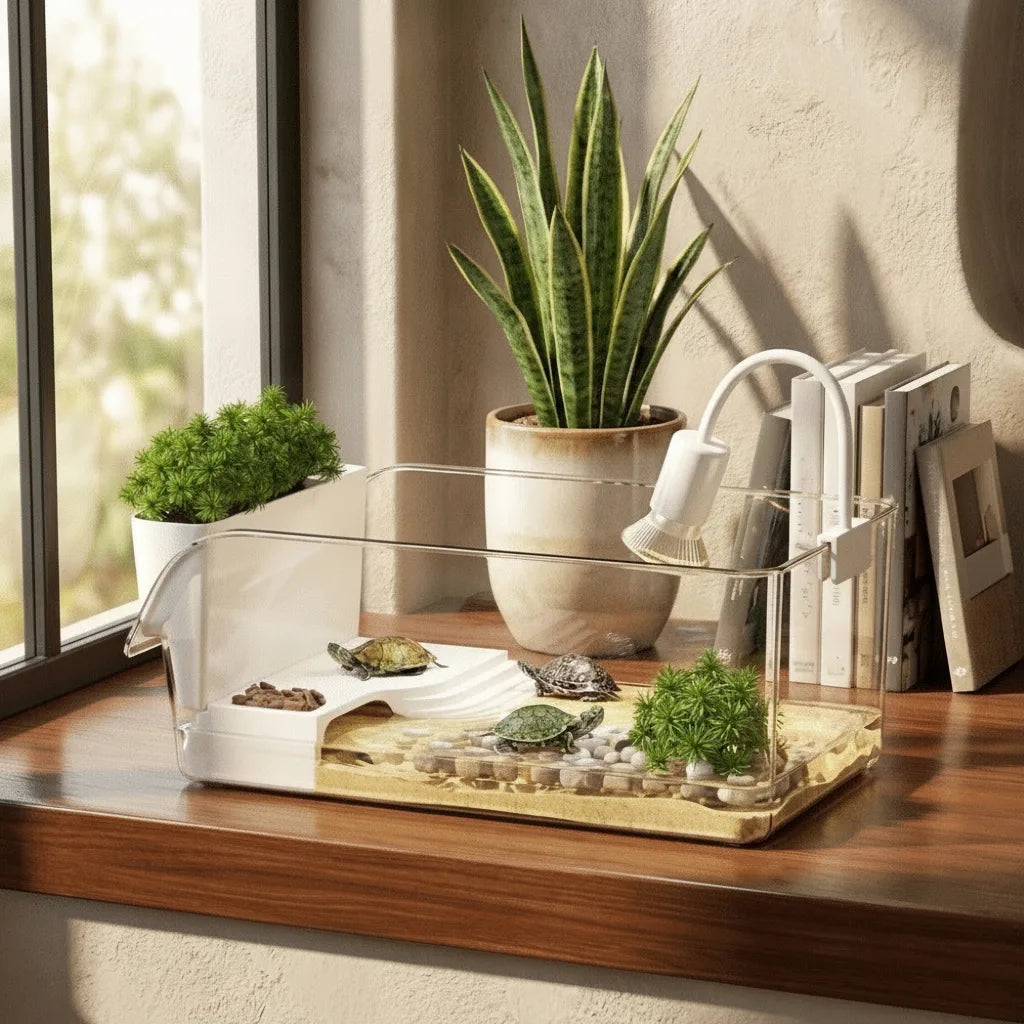Terrarium Modulable Reptiles avec Zone Bain de Soleil