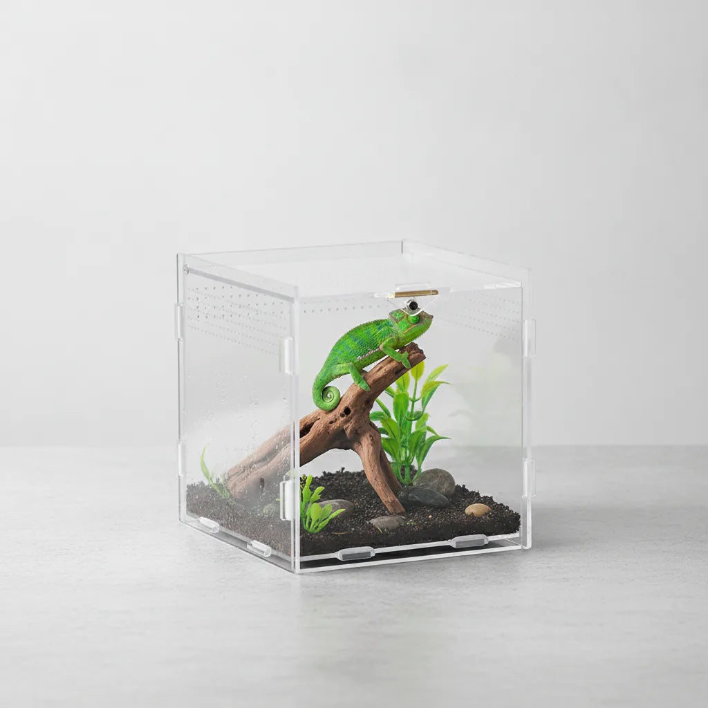 Terrarium Acrylique Transparent pour Reptiles et Nanos