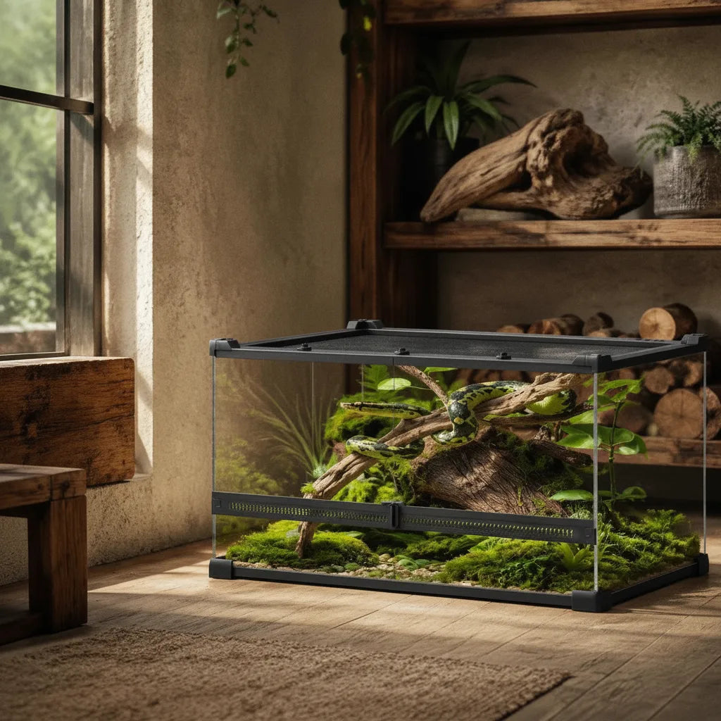 Terrarium Verre Reptile Ventilation Sécurisée