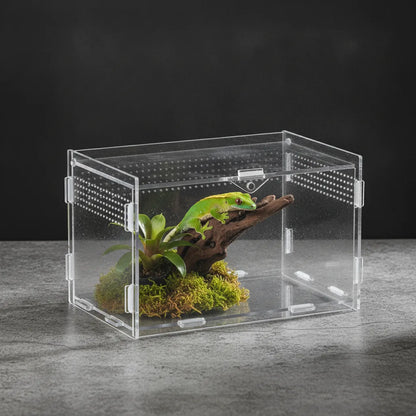 Terrarium Acrylique Transparent pour Reptiles et Nanos
