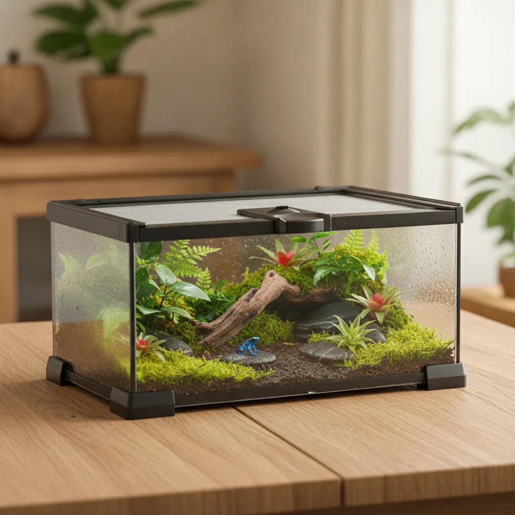 Terrarium Magnétique Verre Forêt Tropicale Reptiles