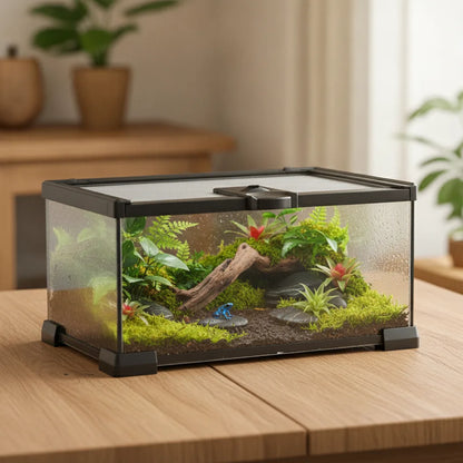 Terrarium Magnétique Verre Forêt Tropicale Reptiles