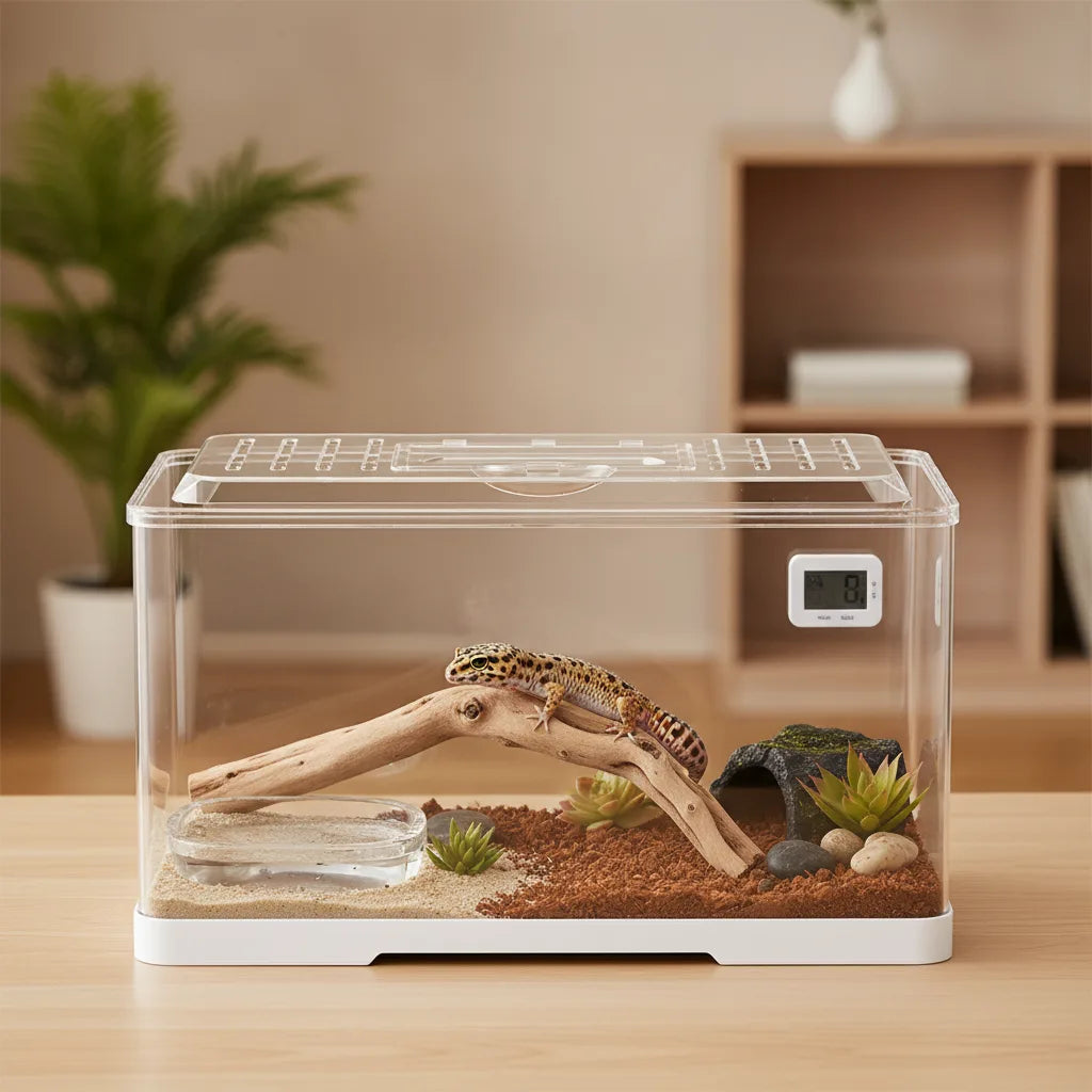 Terrarium Transparent pour Reptiles et Amphibiens