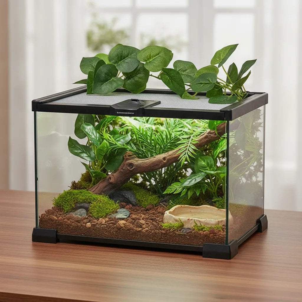 Terrarium Magnétique Verre Forêt Tropicale Reptiles