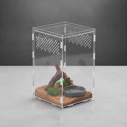 Terrarium Acrylique Transparent pour Reptiles et Nanos